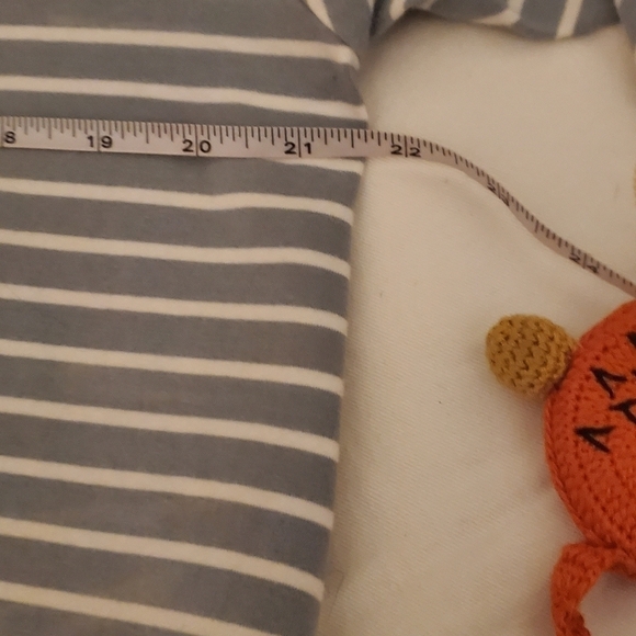 Umgee Long Sleeve Light Blue & White Striped Tie Closure Sz. L Dress or‎ Tunic - Picture 5 of 6